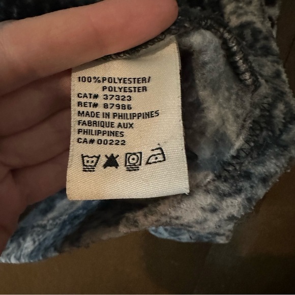 Tradition Women's Black White Grey Tree Pattern Fleece Zip-Up Jacket Sz L - Picture 10 of 11